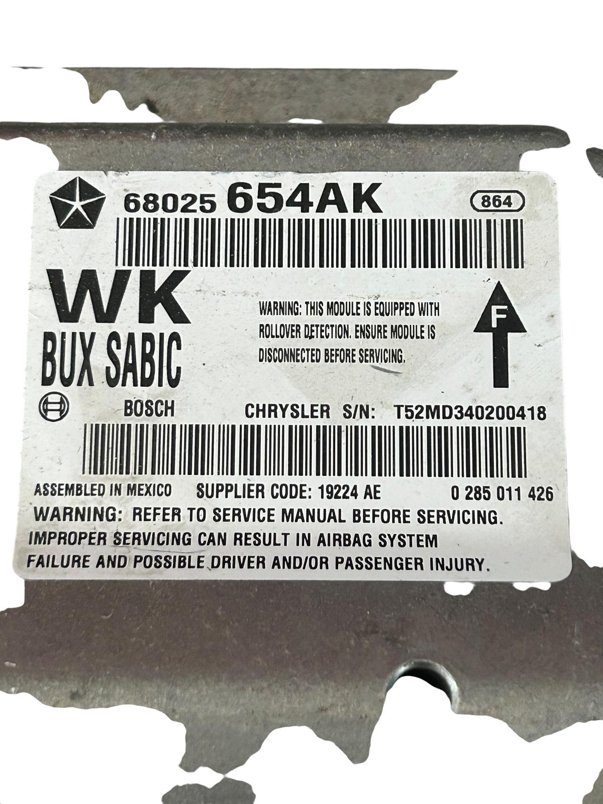 Centralina airbag Jeep Grand Cherokee IV Serie (WK2) 3.0 CRD 2010/2015 68025654AK