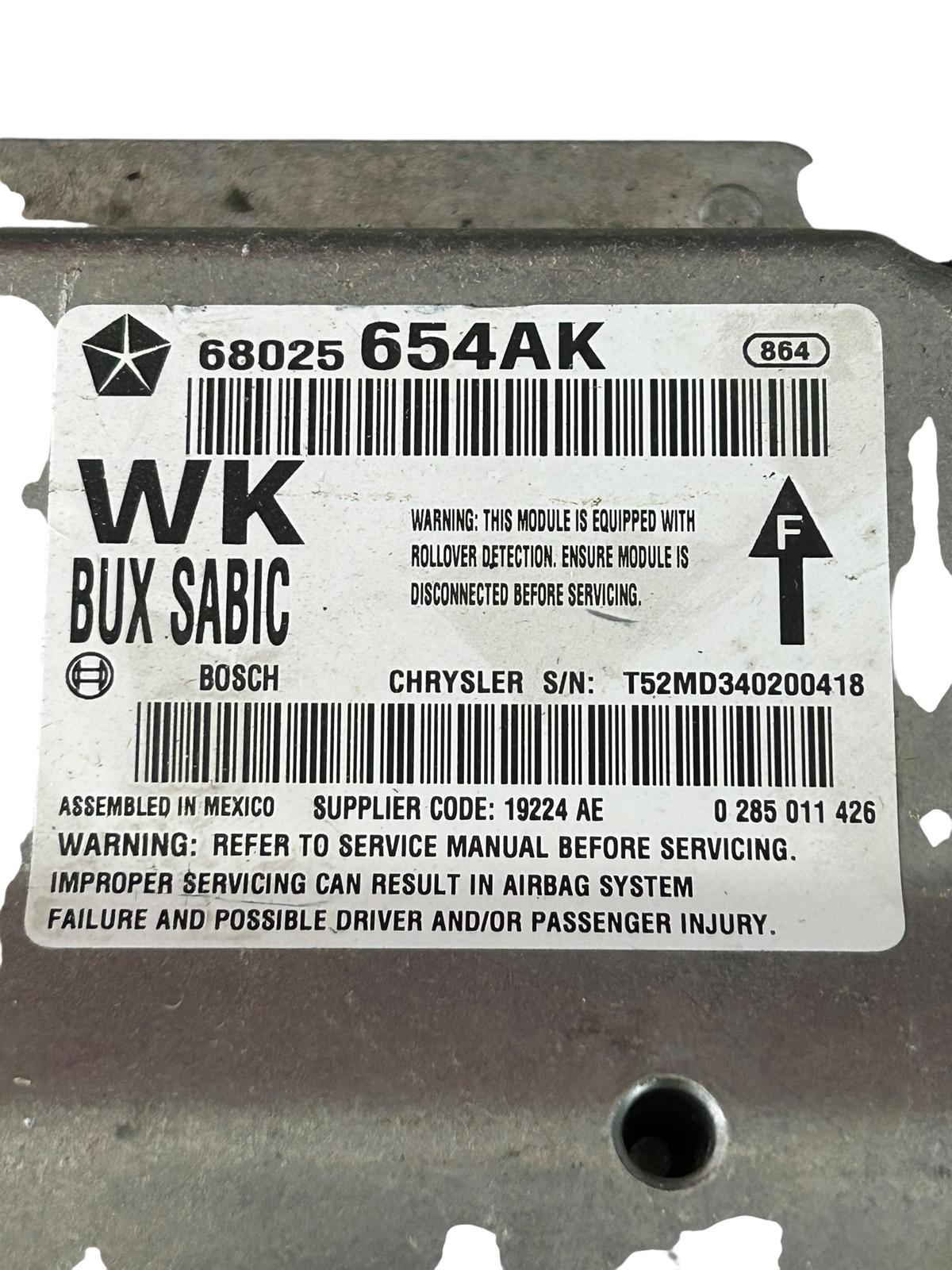 Centralina airbag Jeep Grand Cherokee IV Serie (WK2) 3.0 CRD 2010/2015 68025654AK