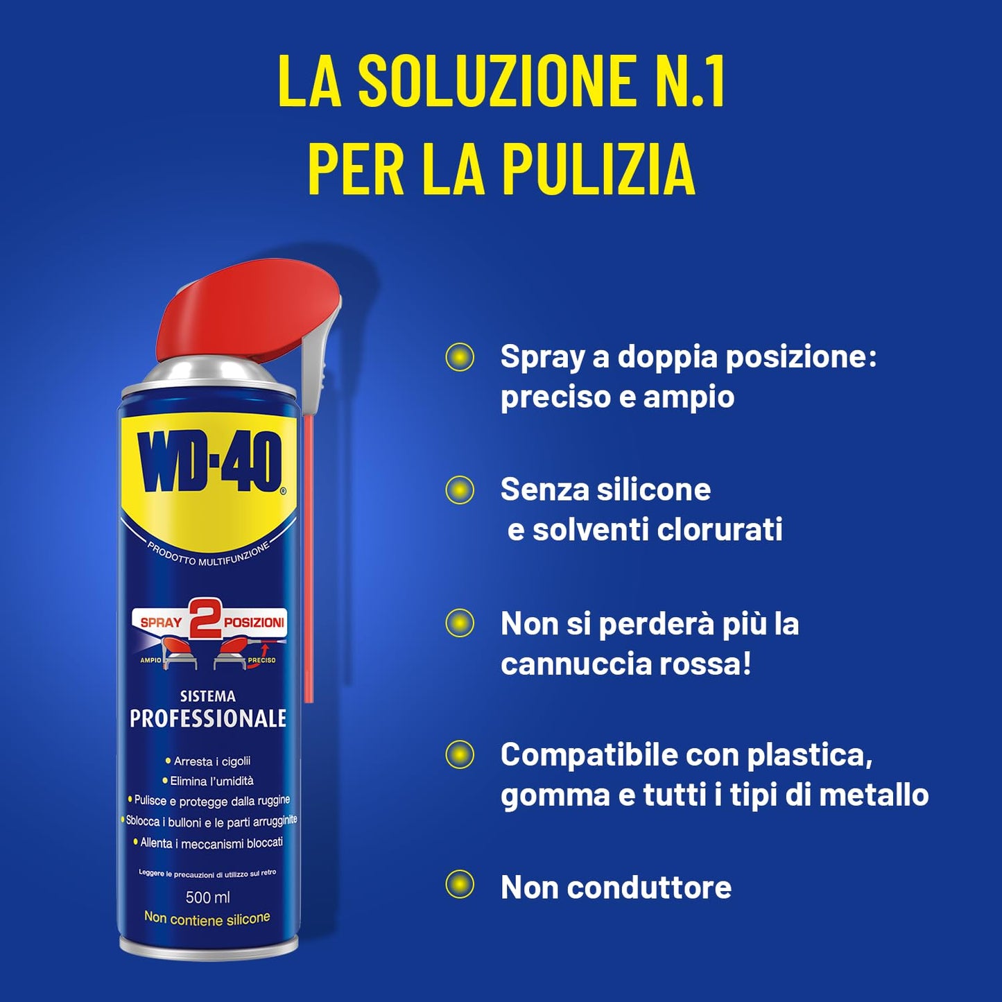 WD-40 Prodotto Multifunzione con Sistema Professionale da 500 ml